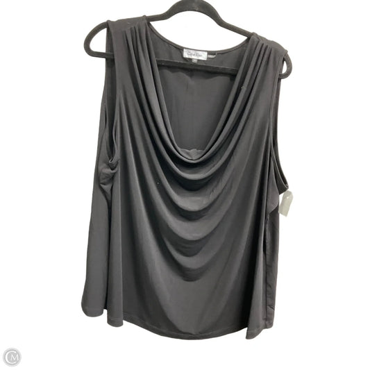 Top Sleeveless By Calvin Klein In Black, Size: 3x