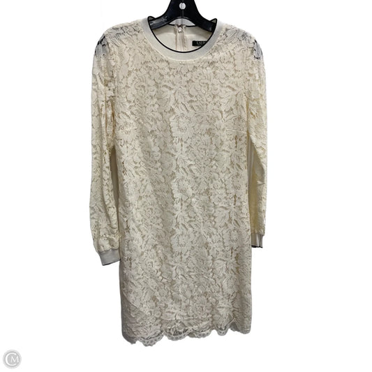 Dress Party Midi By Lauren By Ralph Lauren In Cream, Size: Xs