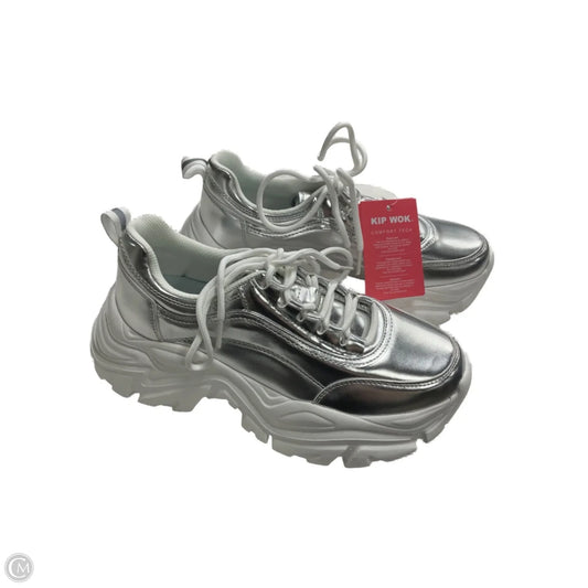 Shoes Sneakers Platform By Cmf In Silver, Size: 8