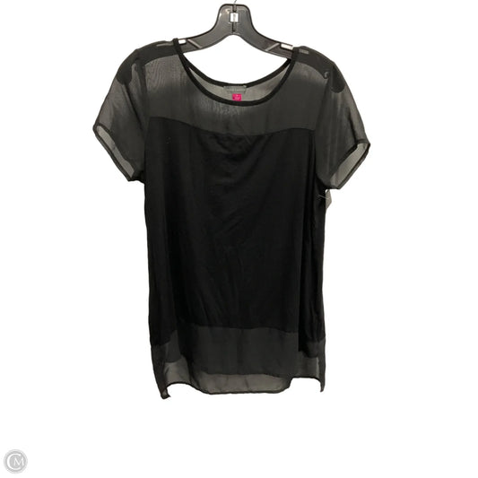 Top Short Sleeve By Vince Camuto In Black, Size: S