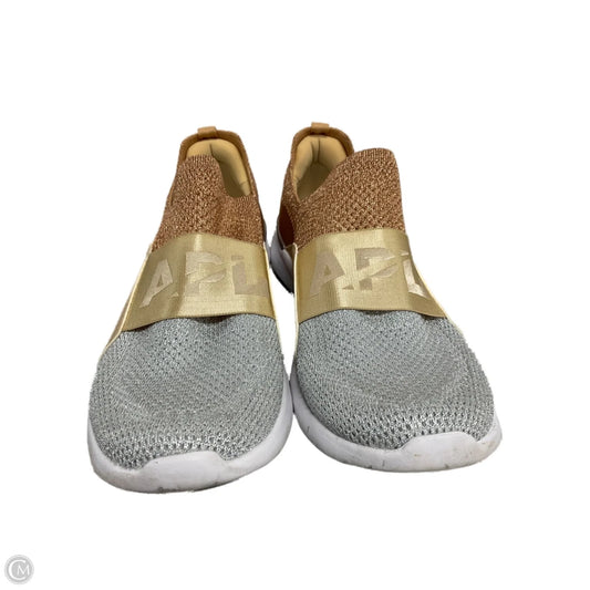 Shoes Designer By Apl In Rose Gold, Size: 9.5