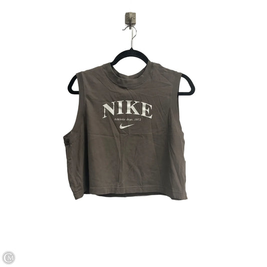 Athletic Tank Top By Nike Apparel In Brown, Size: Xl