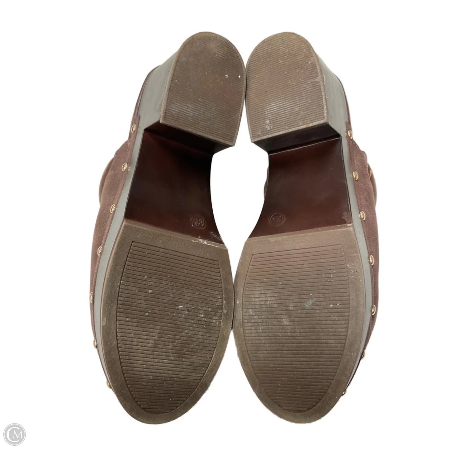 Shoes Heels Block By Cushionaire In Brown, Size: 8.5