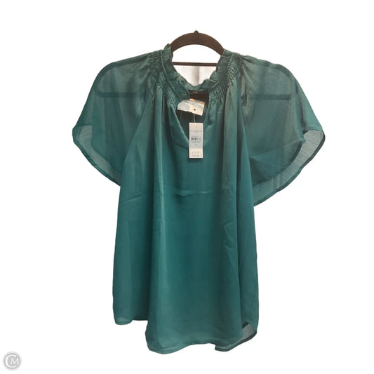 Top Short Sleeve By Ann Taylor In Green, Size: M