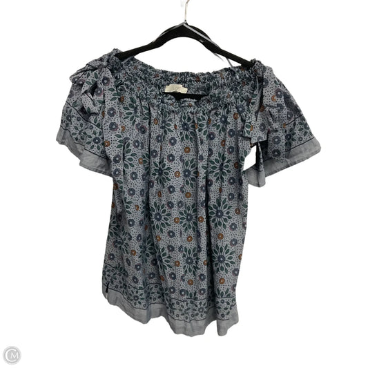 Top Short Sleeve By Loft In Multi-colored, Size: M