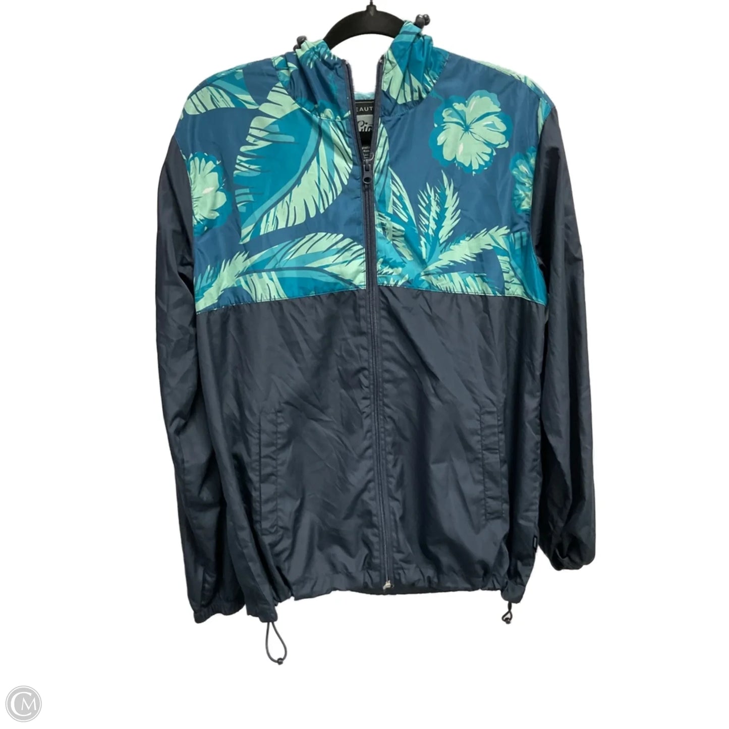 Athletic Jacket By Clothes Mentor In Blue & Green, Size: S