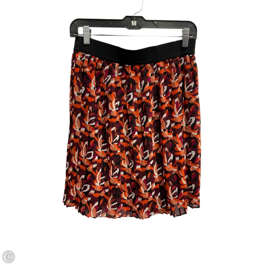 Skirt Mini & Short By Loft In Black & Orange, Size: M