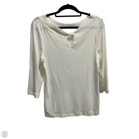Top Long Sleeve By Chicos In White, Size: M