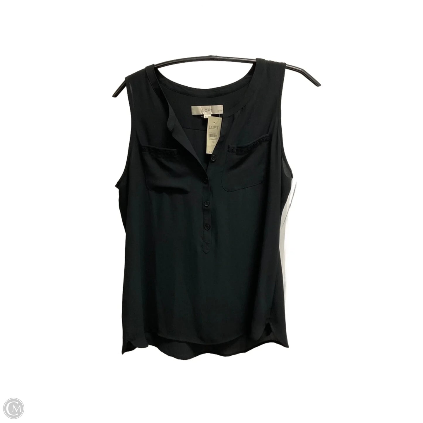 Top Sleeveless By Loft In Black, Size: Mp