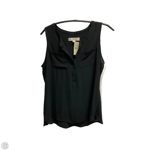 Top Sleeveless By Loft In Black, Size: Mp