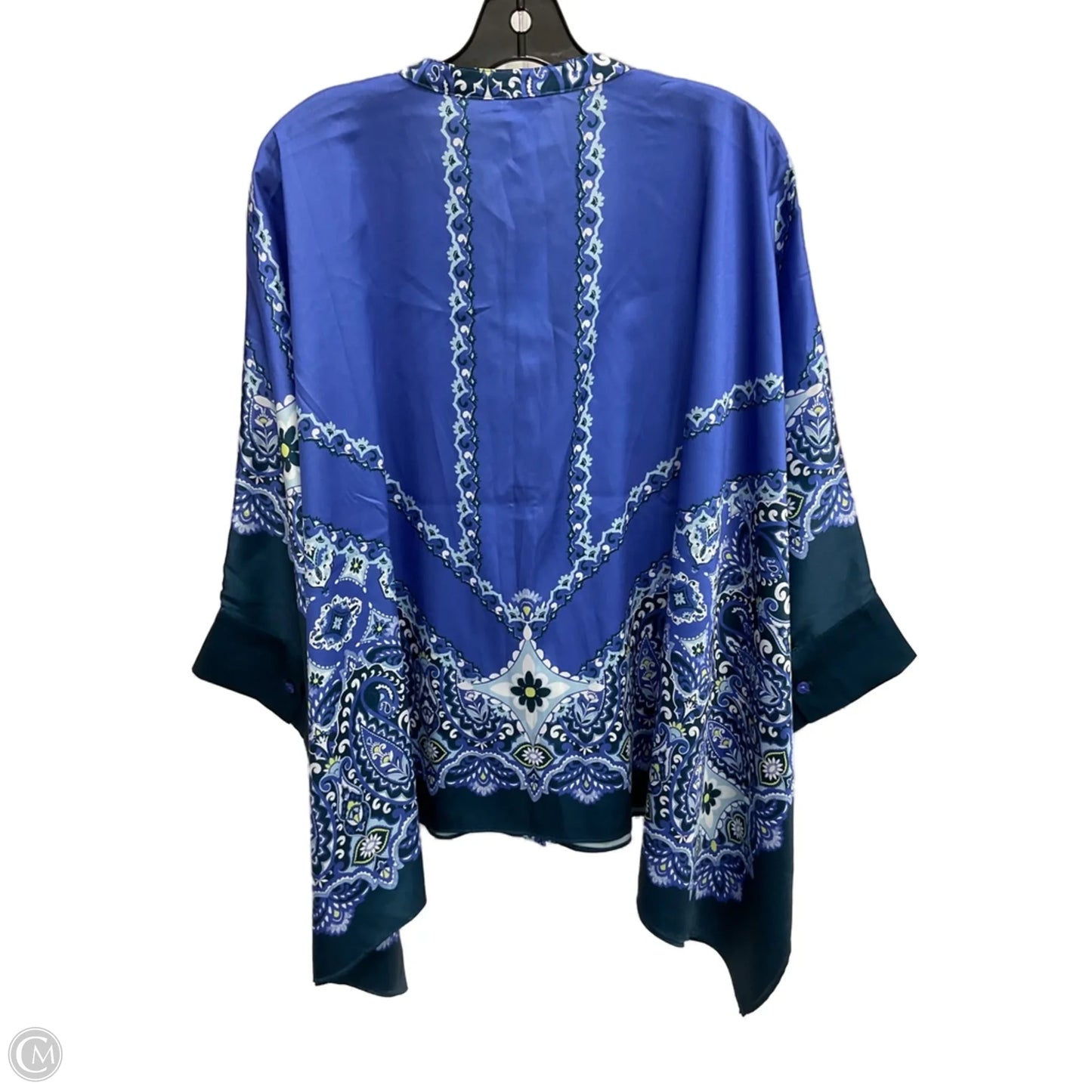 Poncho By Chicos In Blue, Size: L