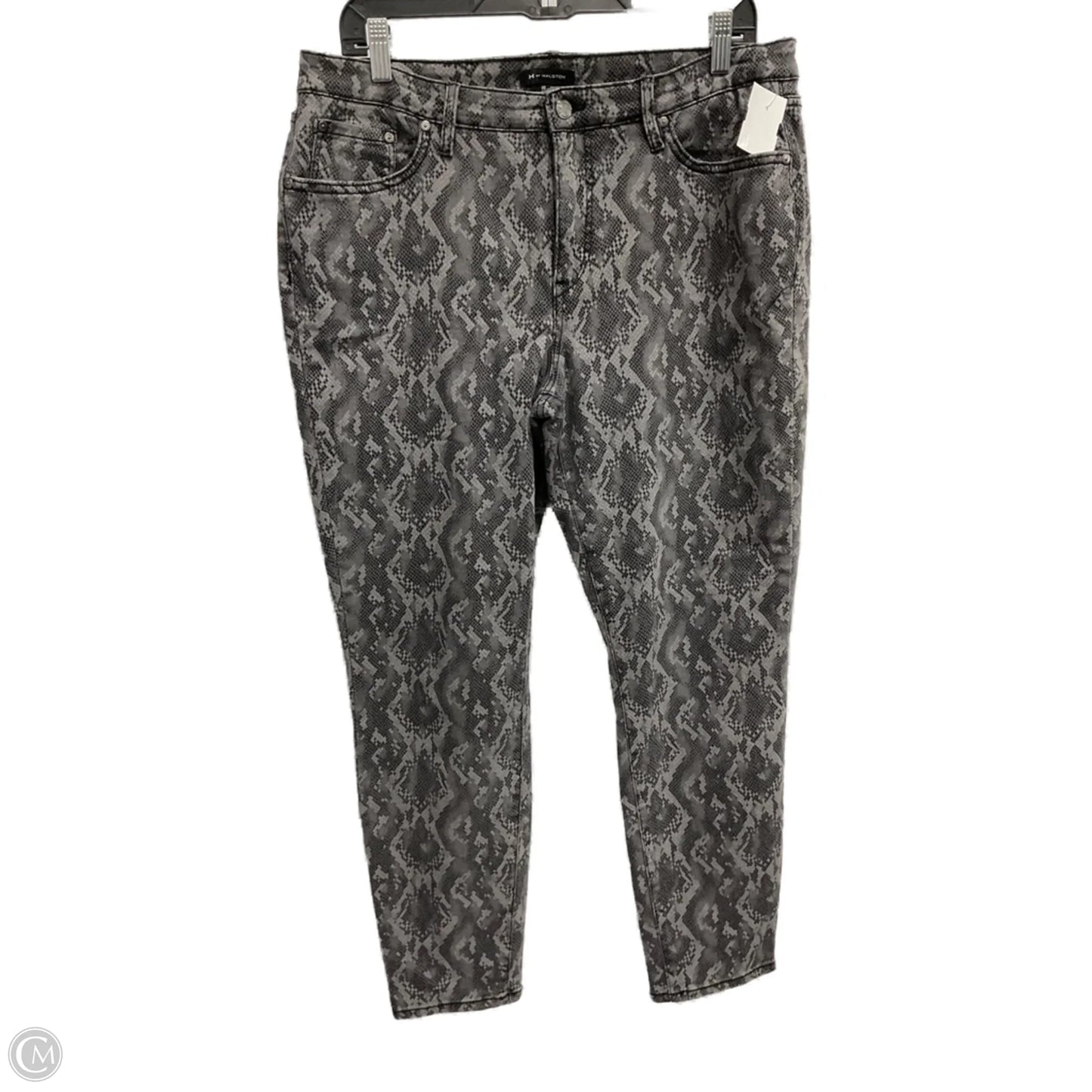 Jeans Straight By H For Halston In Snakeskin Print, Size: 14