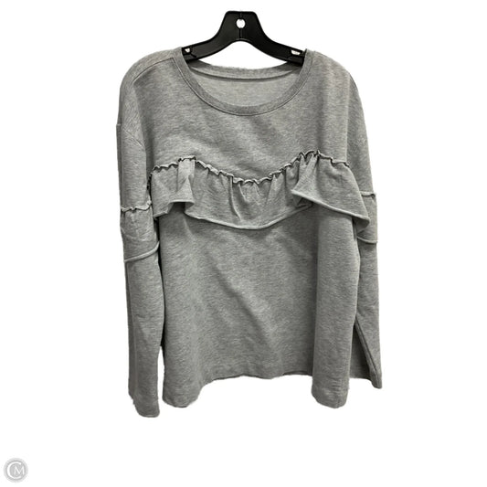 Top Long Sleeve By Loft In Grey, Size: Xl