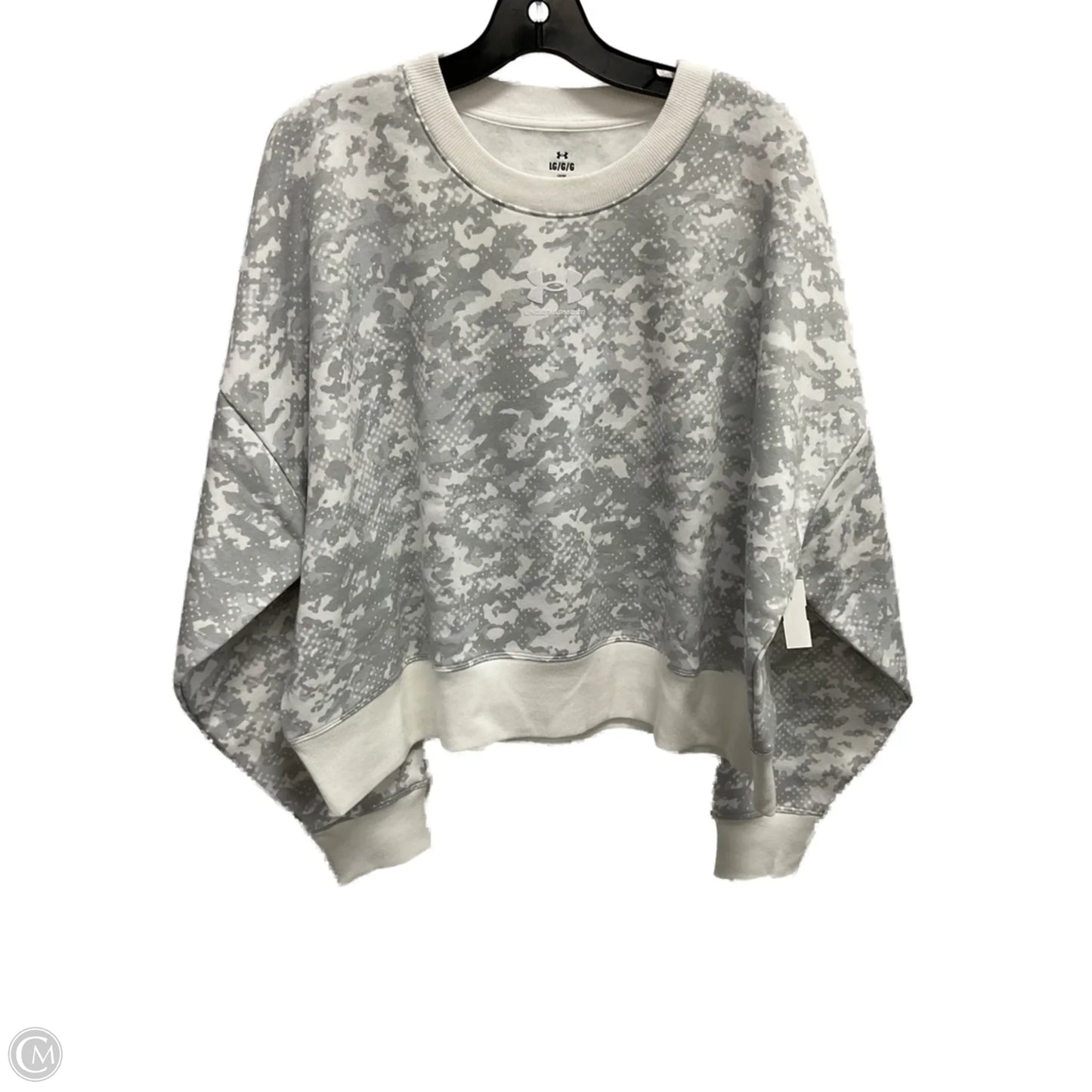 Athletic Sweatshirt Crewneck By Under Armour In Grey, Size: L