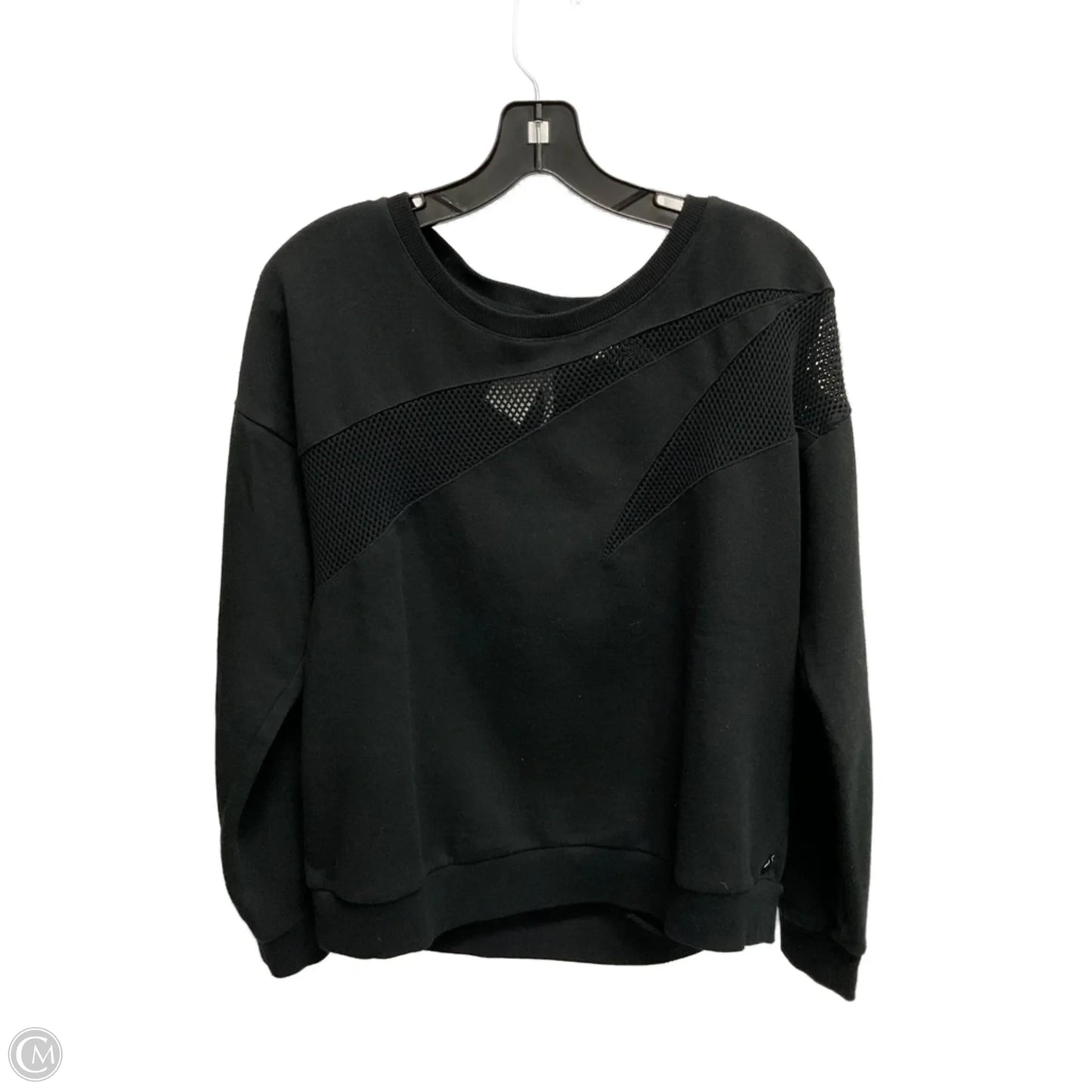Athletic Sweatshirt Crewneck By Fabletics In Black, Size: L