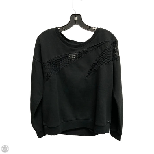 Athletic Sweatshirt Crewneck By Fabletics In Black, Size: L
