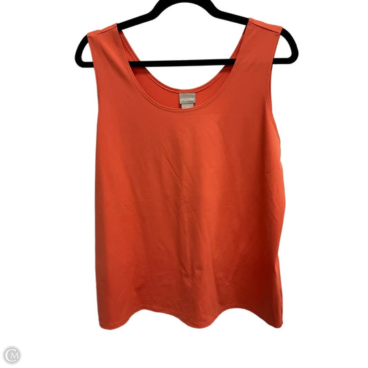 Tank Top By Chicos In Orange, Size: Xl
