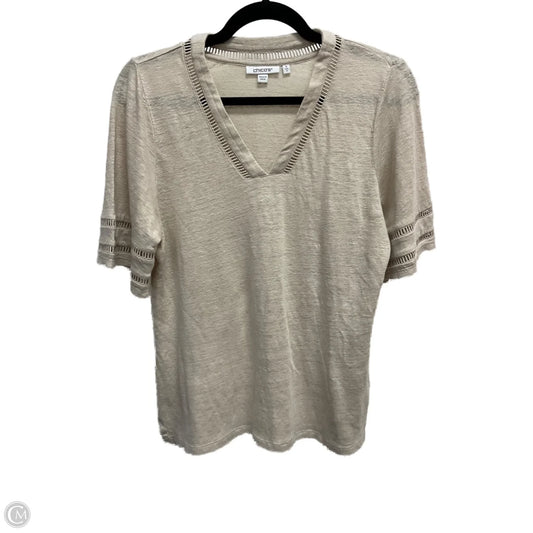 Top Short Sleeve By Chicos In Beige, Size: S