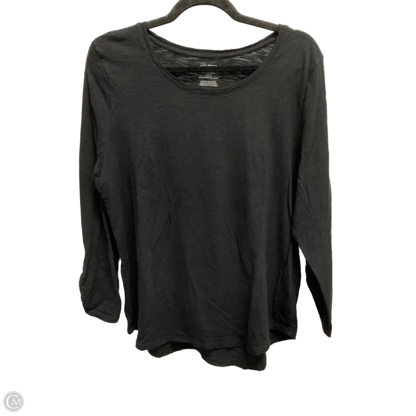 Top Long Sleeve Basic By Chicos In Black, Size: Xl