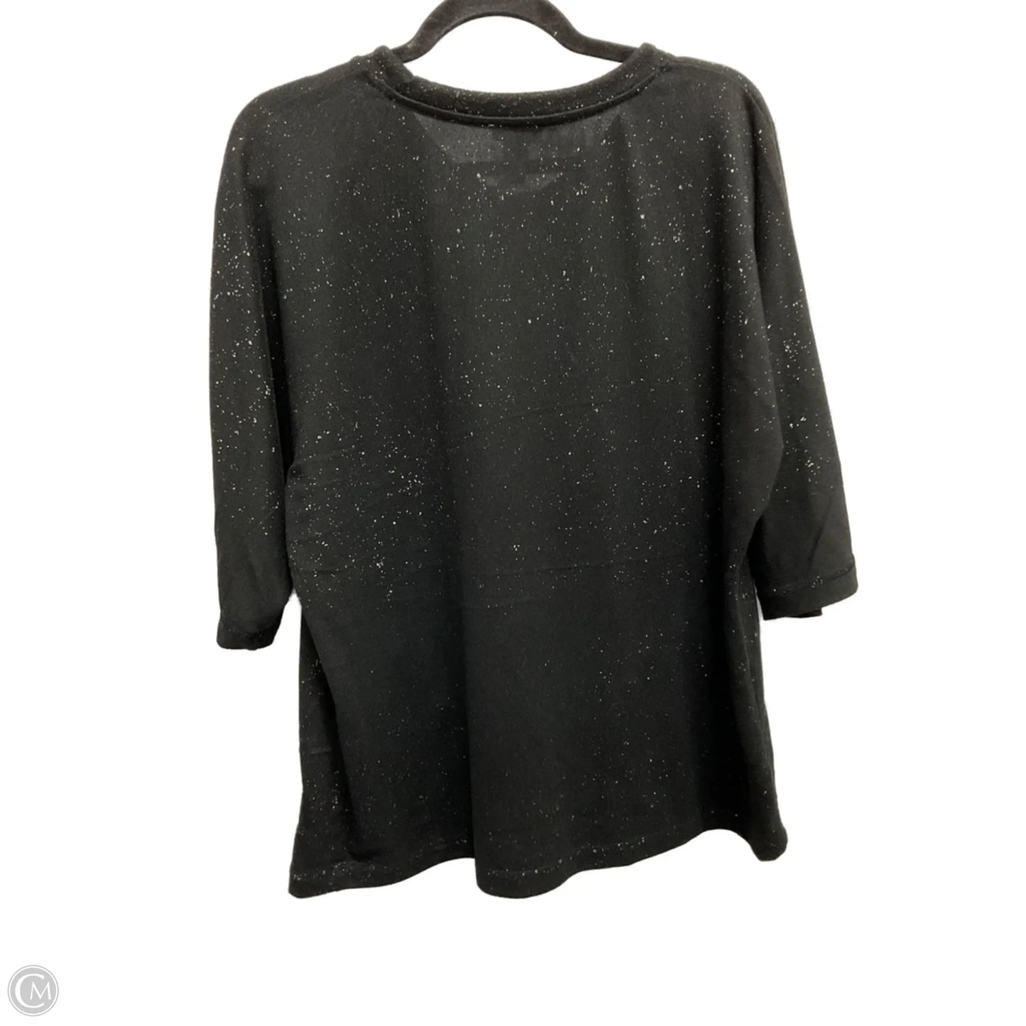 Top Short Sleeve By Chicos In Black, Size: L