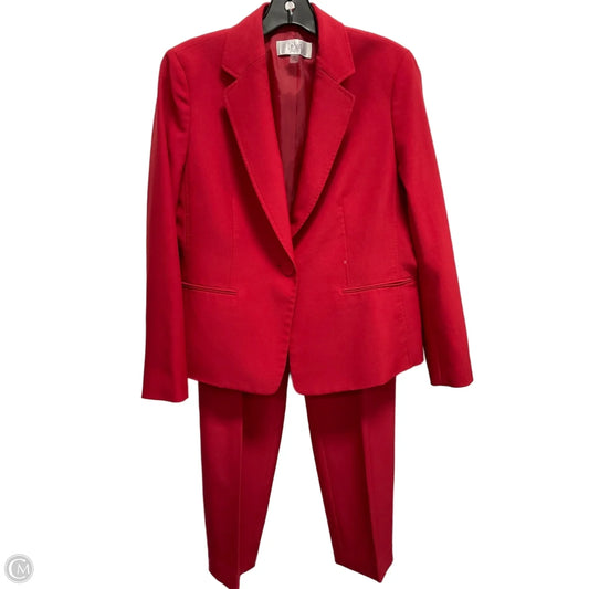 Pants Suit 2pc By Le Suit In Red, Size: 8p