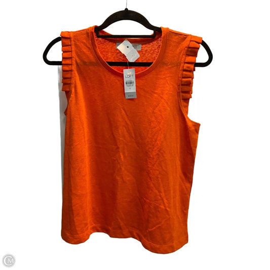 Top Sleeveless By Loft In Orange, Size: S