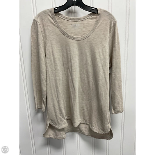 Top Long Sleeve Basic By Chicos In Tan, Size: L