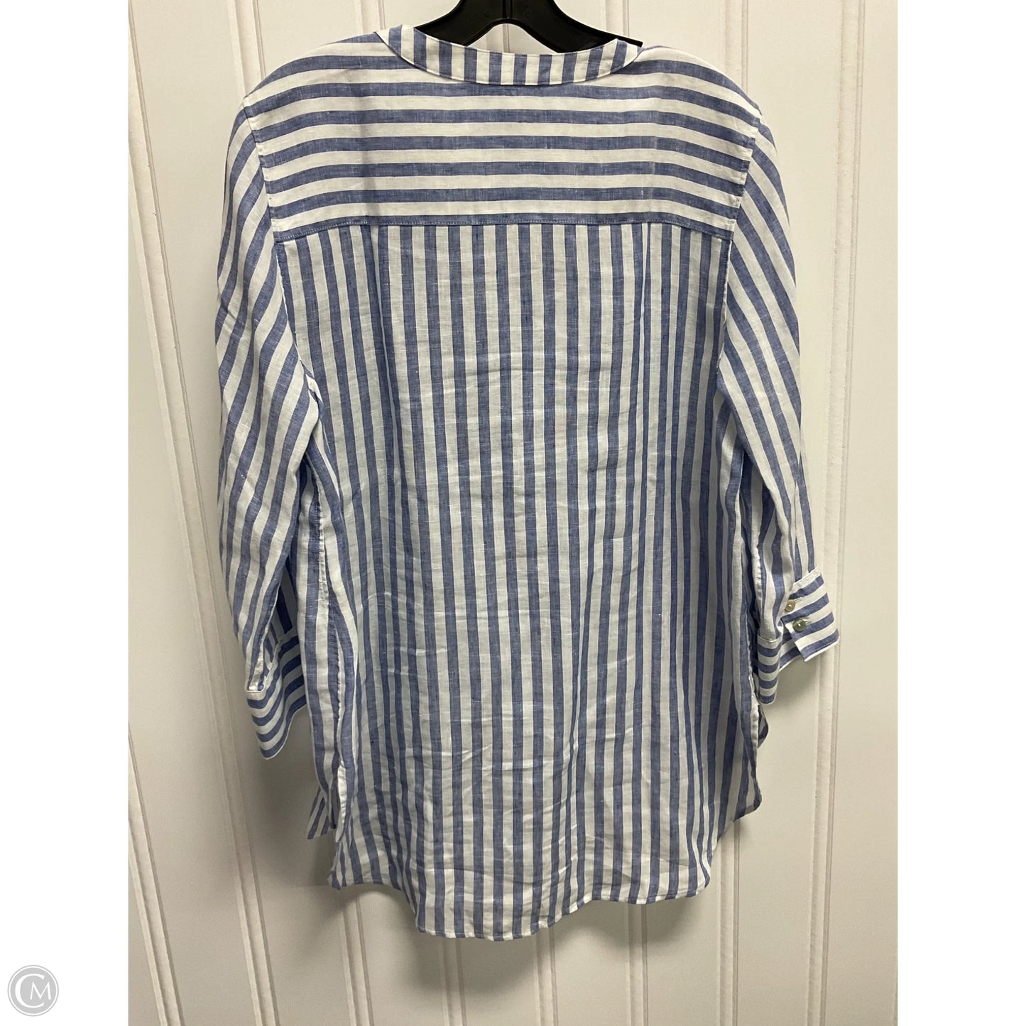 Top Long Sleeve By Chicos In Striped Pattern, Size: M