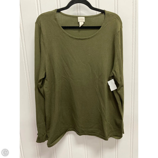 Top Long Sleeve By Chicos In Green, Size: Xl