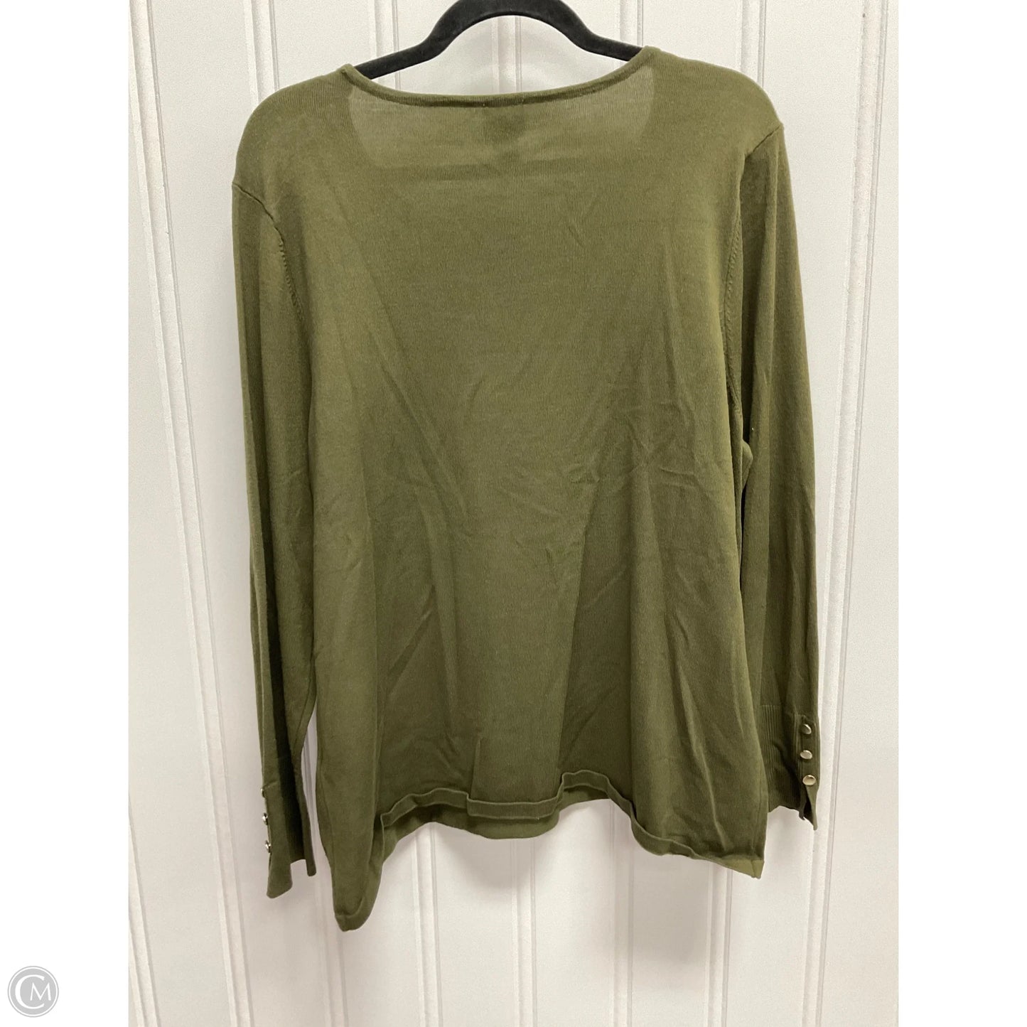 Top Long Sleeve By Chicos In Green, Size: Xl