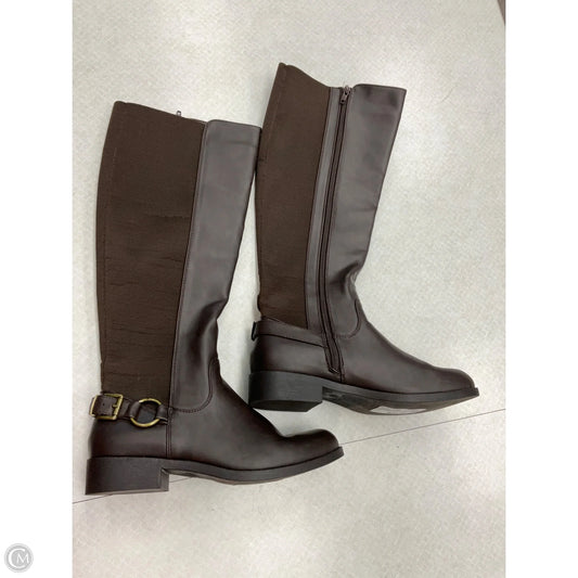 Boots Knee Flats By Mia In Brown, Size: 8.5