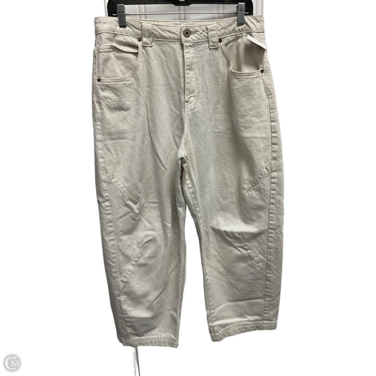 Jeans Wide Leg By Clothes Mentor In Cream, Size: 12