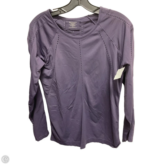 Athletic Top Long Sleeve Crewneck By Athleta In Purple, Size: M