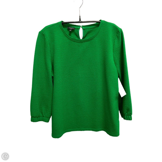 Blouse Long Sleeve By Talbots In Green, Size: Lp