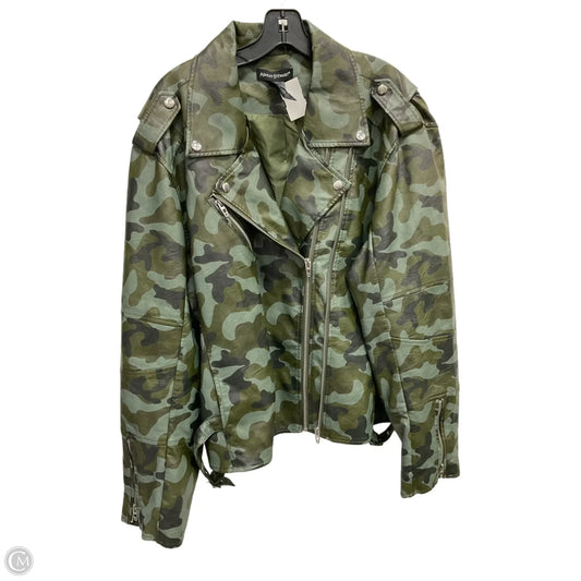 Jacket Moto By Ashley Stewart In Camouflage Print, Size: 4x