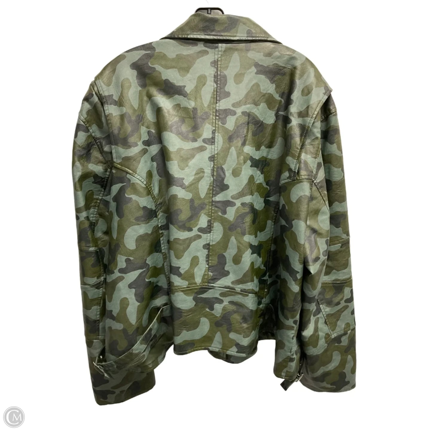Jacket Moto By Ashley Stewart In Camouflage Print, Size: 4x