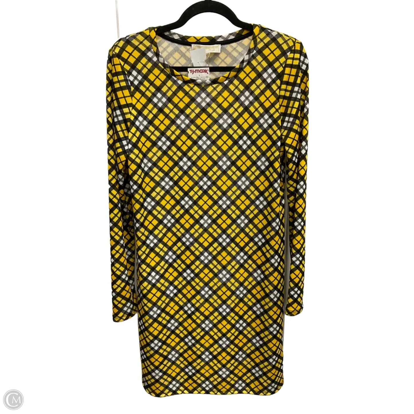 Dress Casual Midi By Michael By Michael Kors In Plaid Pattern, Size: M