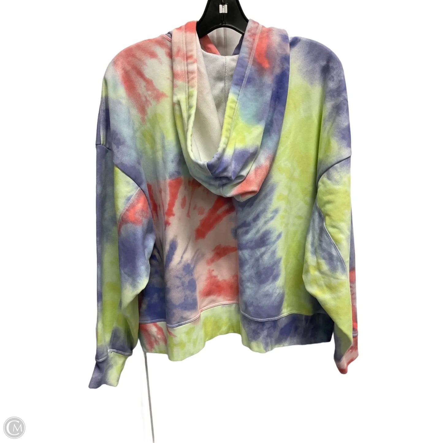 Athletic Sweatshirt Hoodie By Nike Apparel In Tie Dye Print, Size: Xl