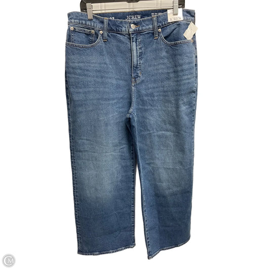 Jeans Wide Leg By J. Crew In Blue, Size: 14