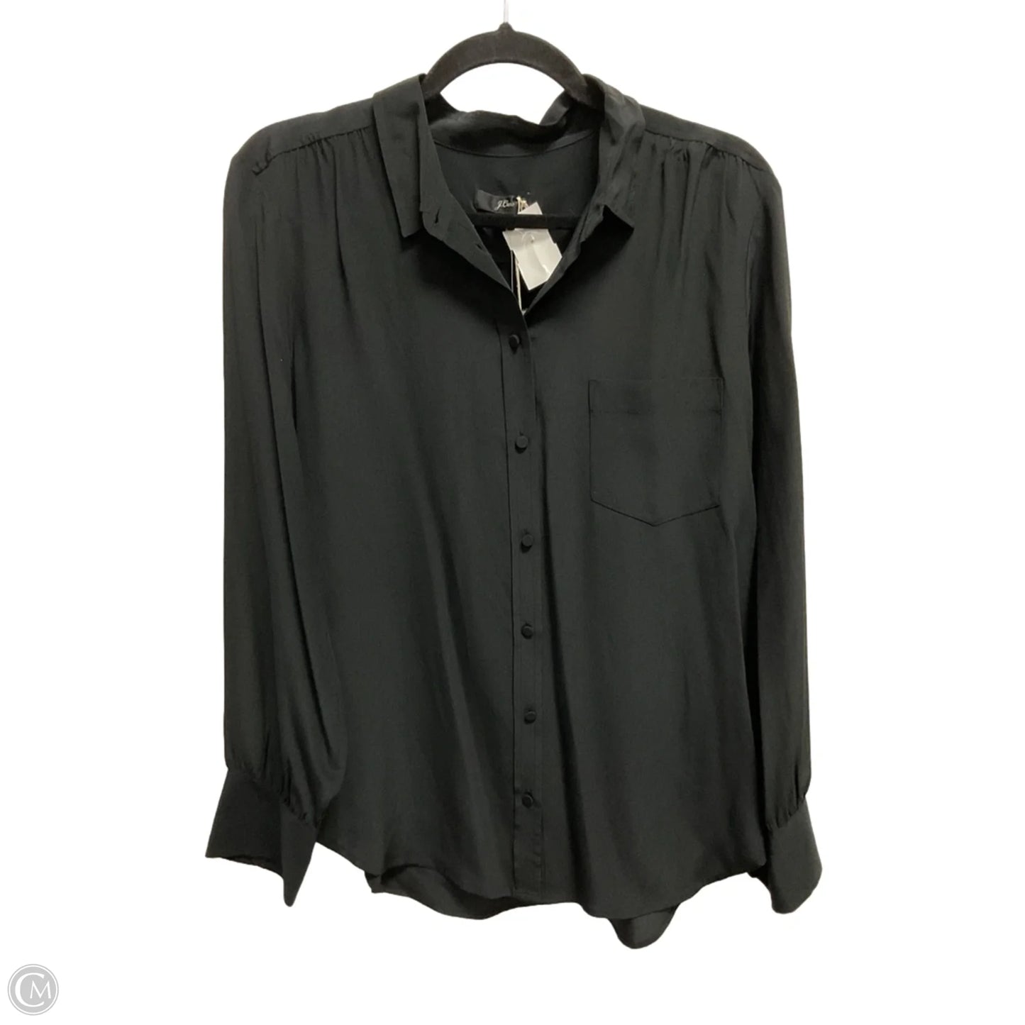 Blouse Long Sleeve By J. Crew In Black, Size: L