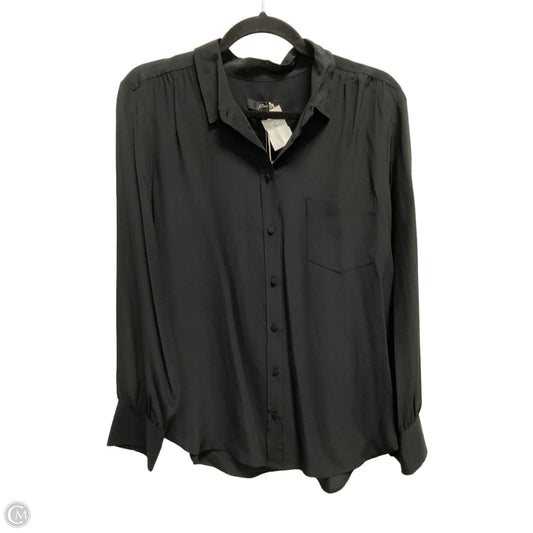 Blouse Long Sleeve By J. Crew In Black, Size: L
