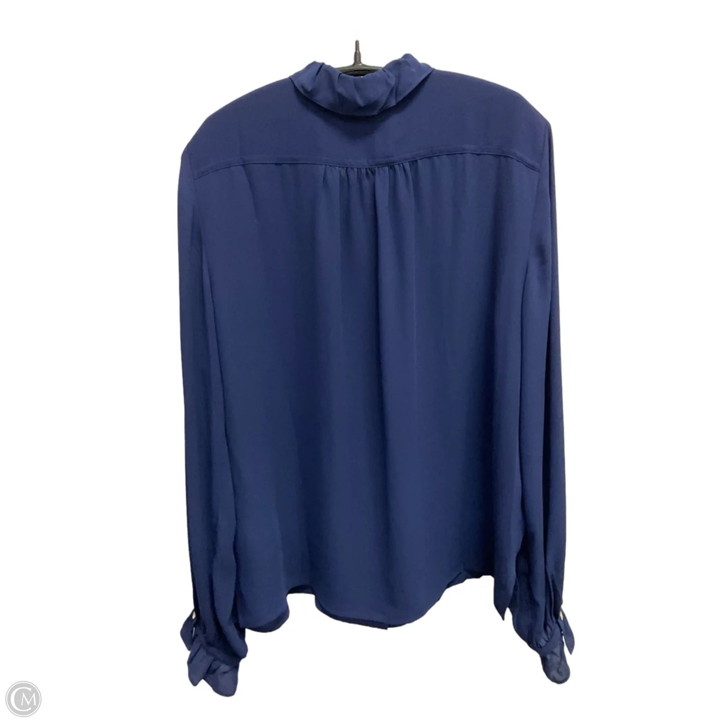Blouse Long Sleeve By J. Crew In Blue, Size: L