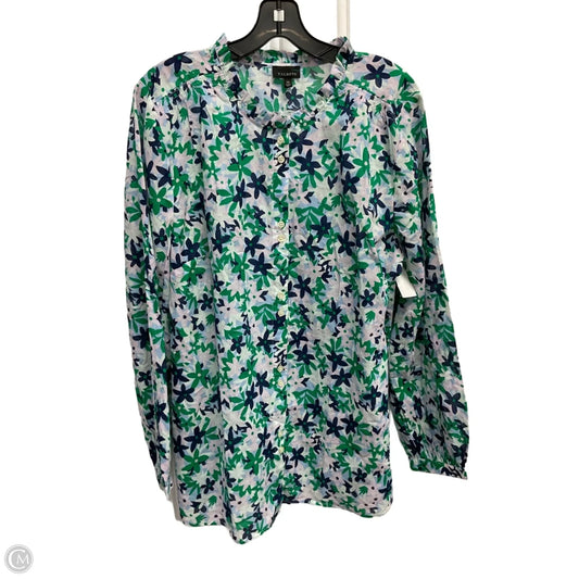 Top Long Sleeve By Talbots In Multi-colored, Size: Xl
