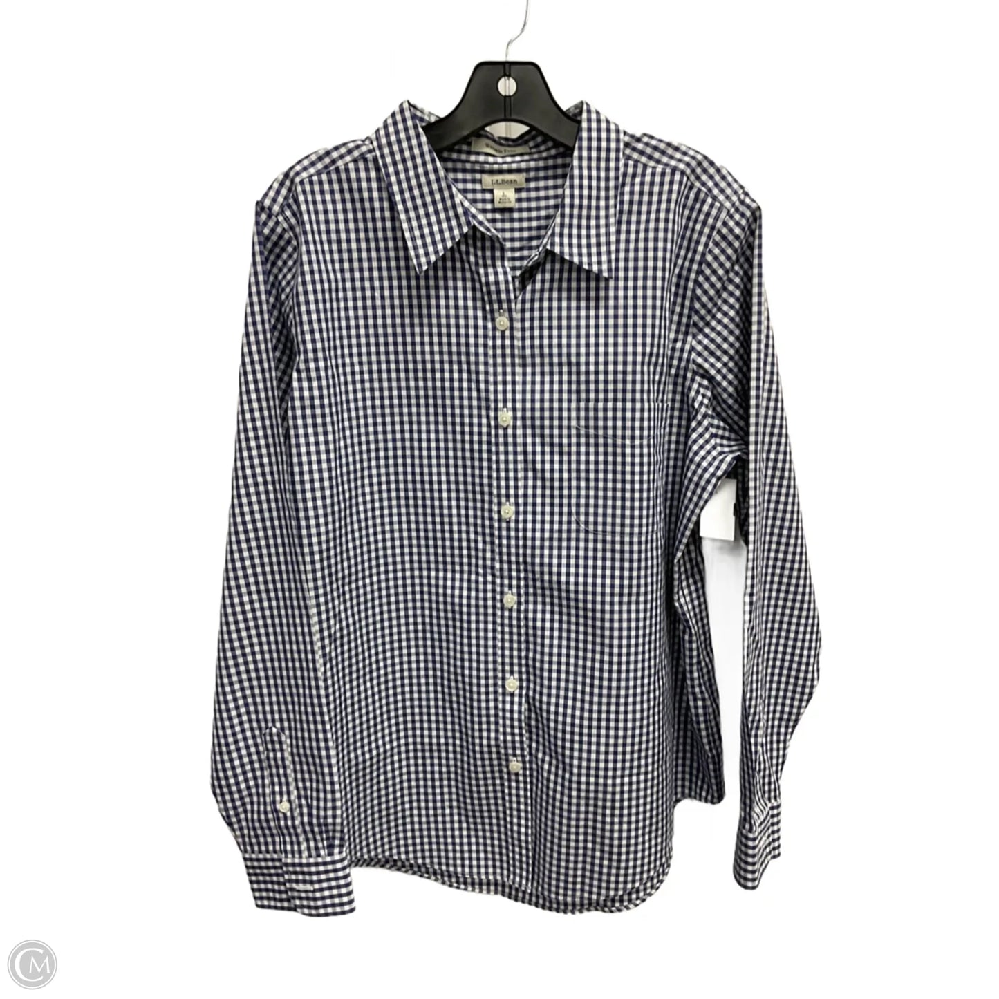 Top Long Sleeve By L.l. Bean In Blue, Size: L