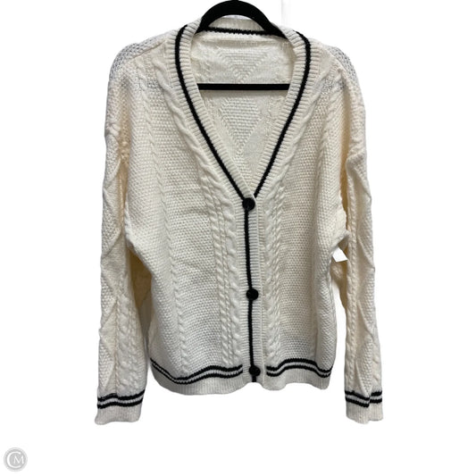 Cardigan By Clothes Mentor In Cream, Size: L