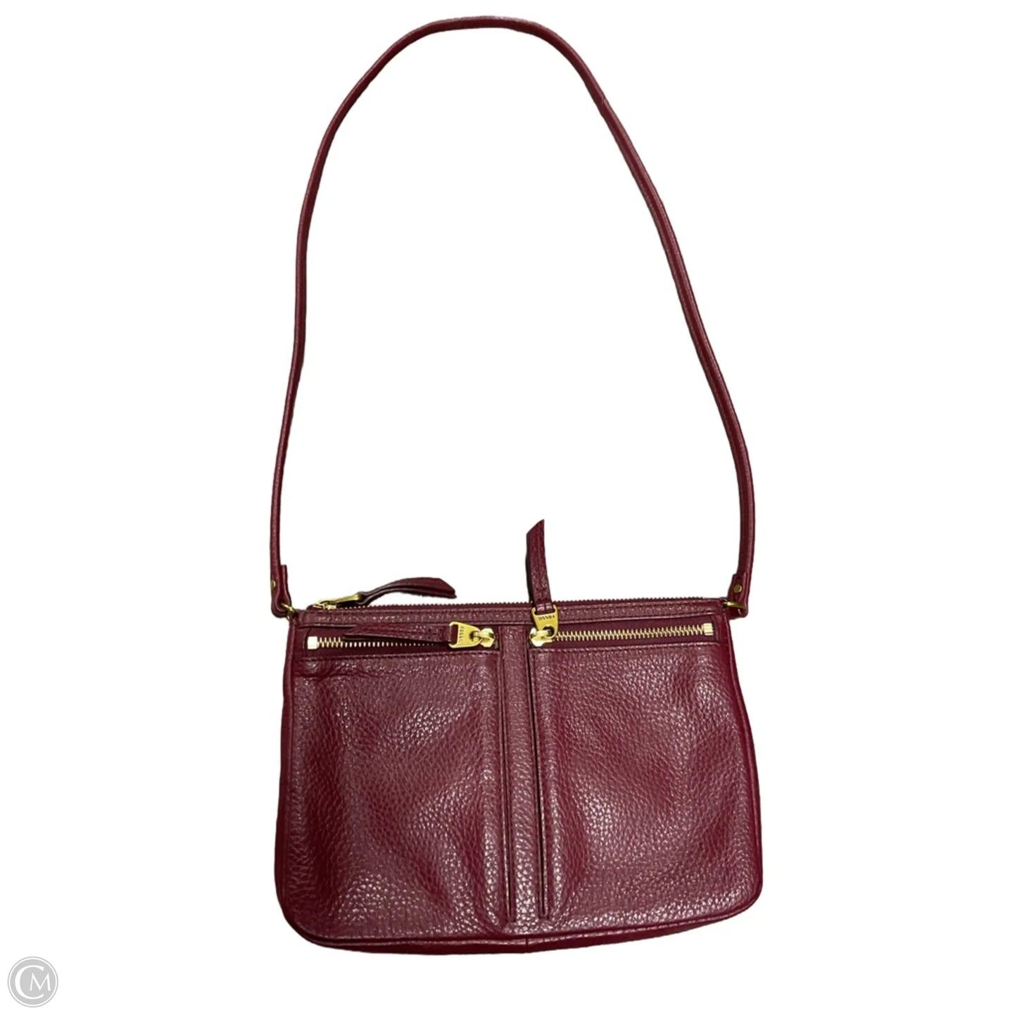 Crossbody Leather By Fossil, Size: Small