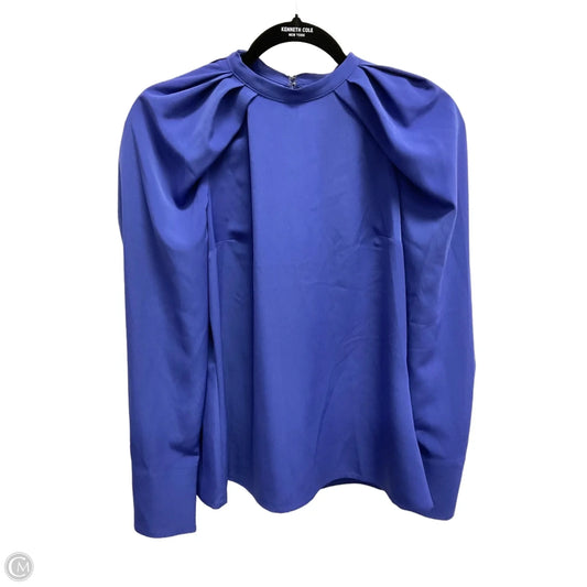 Blouse Long Sleeve By Express In Blue, Size: Sp