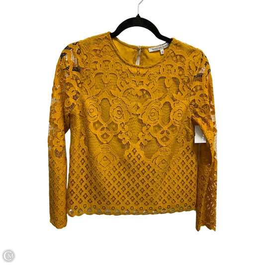 Blouse Long Sleeve By English Factory In Yellow, Size: S