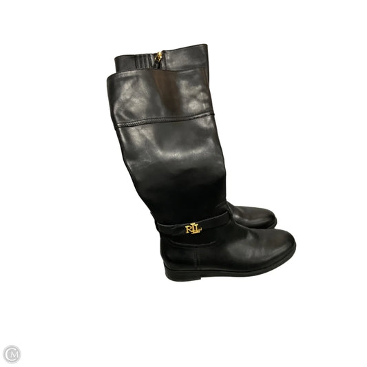 Boots Knee Flats By Lauren By Ralph Lauren In Black, Size: 7