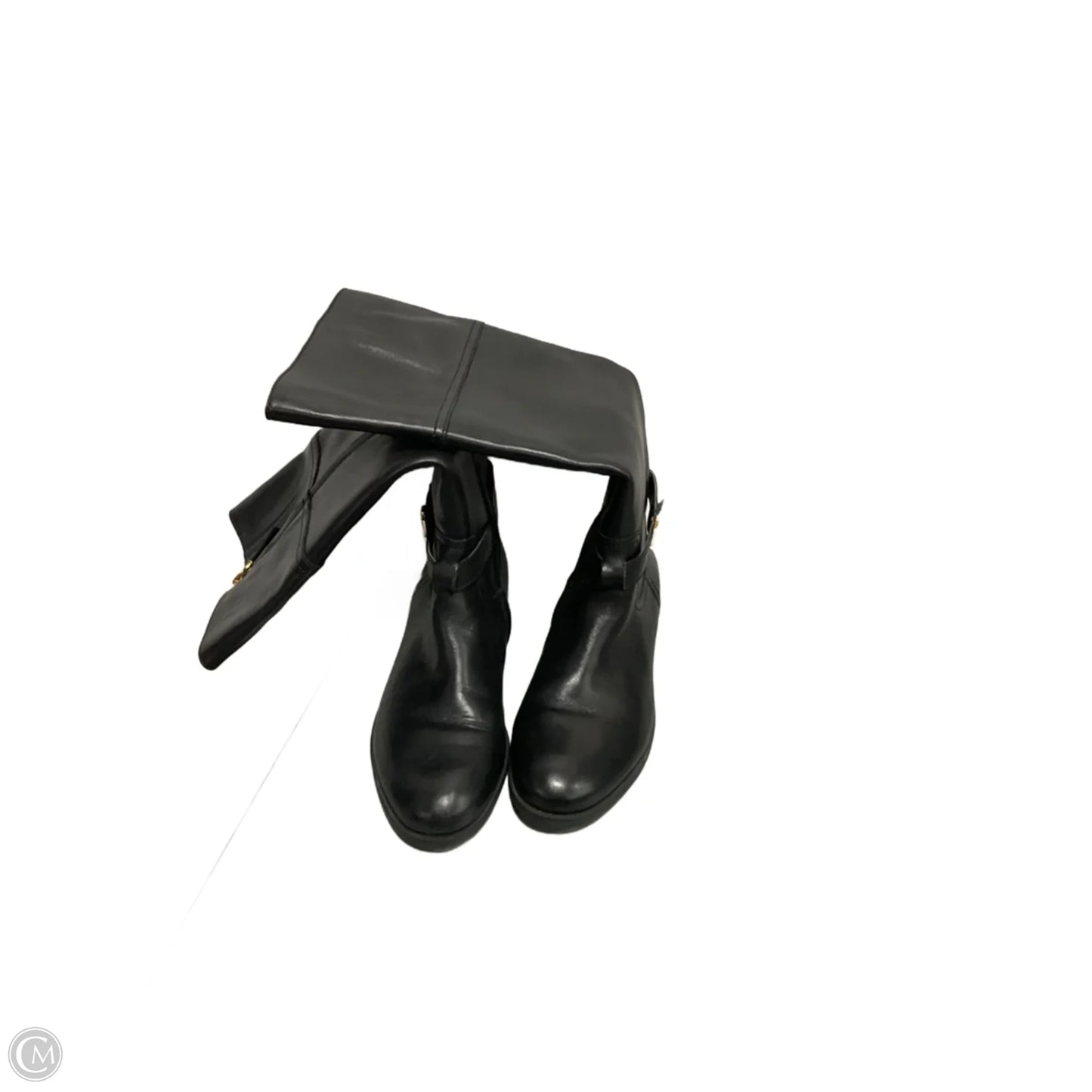 Boots Knee Flats By Lauren By Ralph Lauren In Black, Size: 7